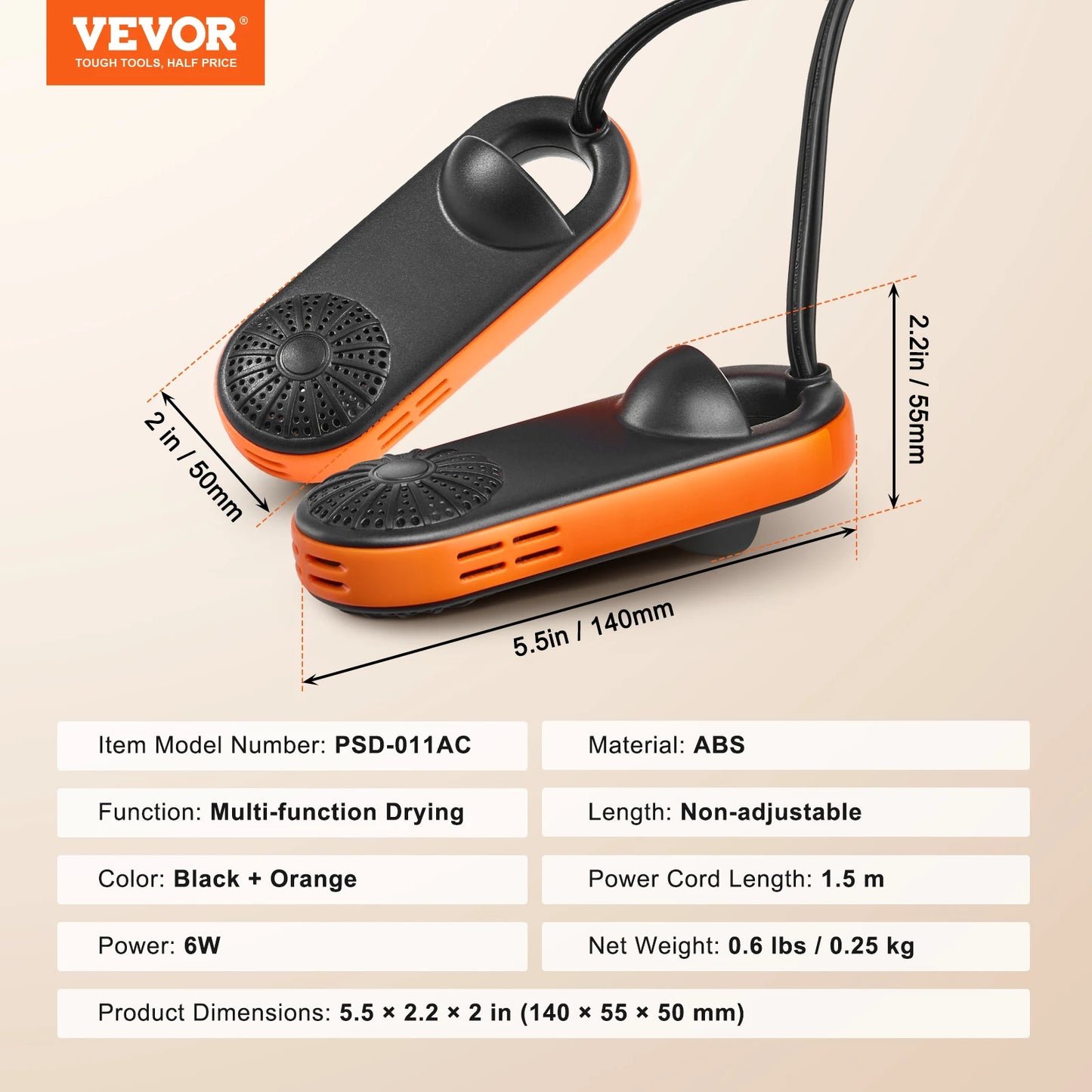 VEVOR Shoe Dryer With Timer And Blower