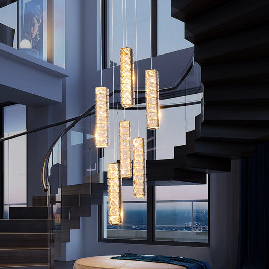 VETRULUS Nordic K9 Crystal Ceiling Lamp Indoor Led Chandelier Living Room Kitchen Lighting Fixtures Bar Modern Luxury Home Decor