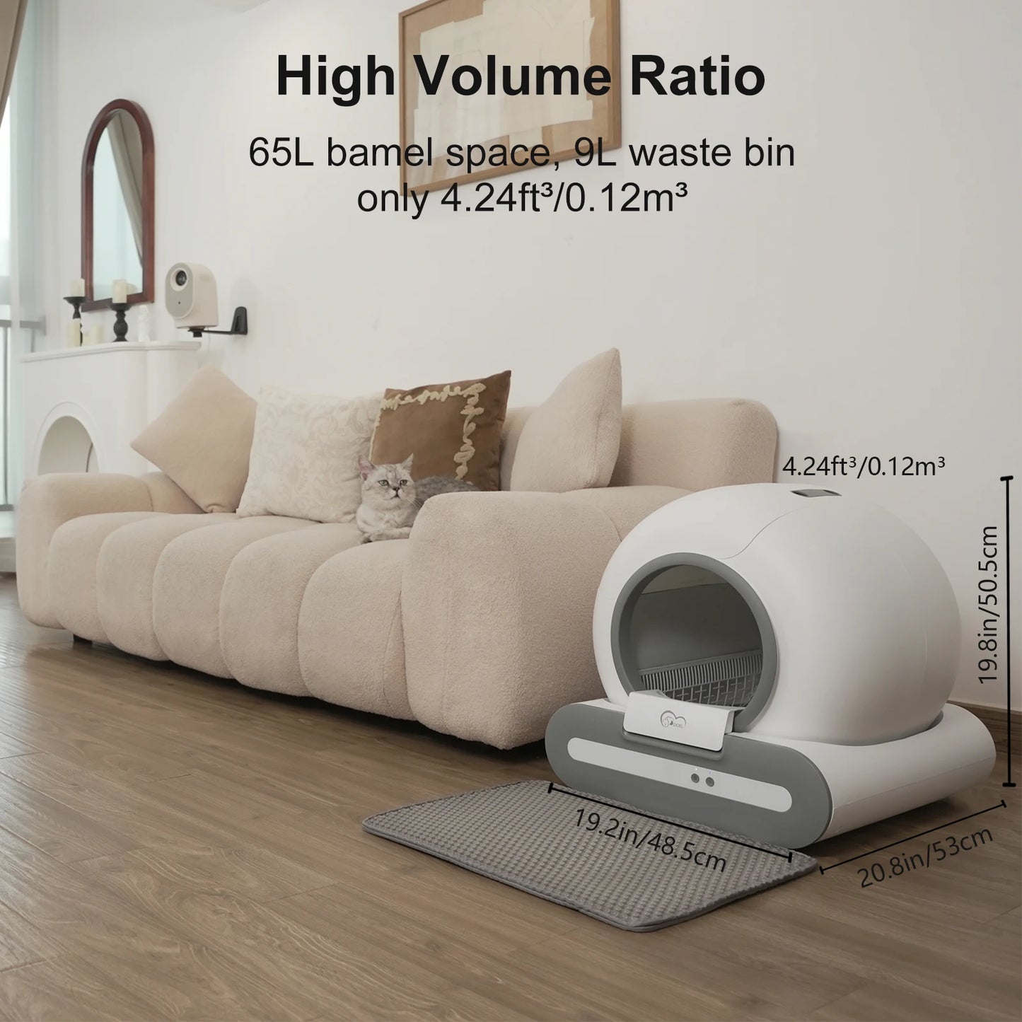 DOEL Self-Cleaning Cat Litter Box With App Control WiFi