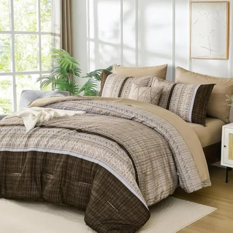 Boho King Comforter Bedding Set Duvet Cover and Pillowcases