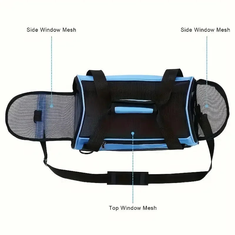 Breathable Mesh Pet Carrier for Small Dogs and Cats
