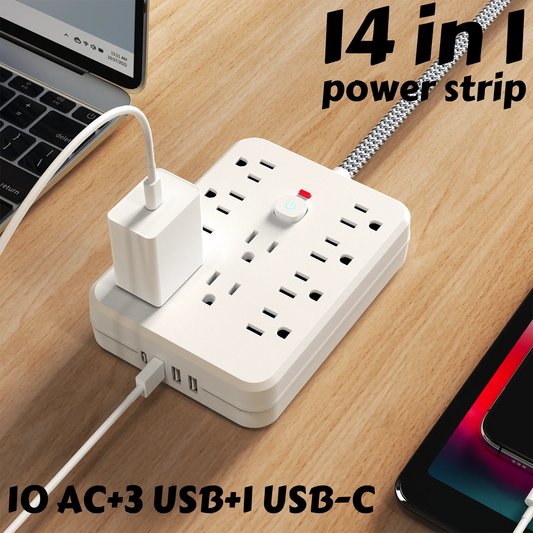 TRANSTON Power Strip Surge Protector With USB-C Ports