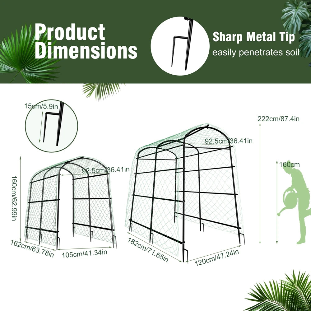 Wisfor U Shaped Metal Garden Plant Trellis For Climbing Vegetables