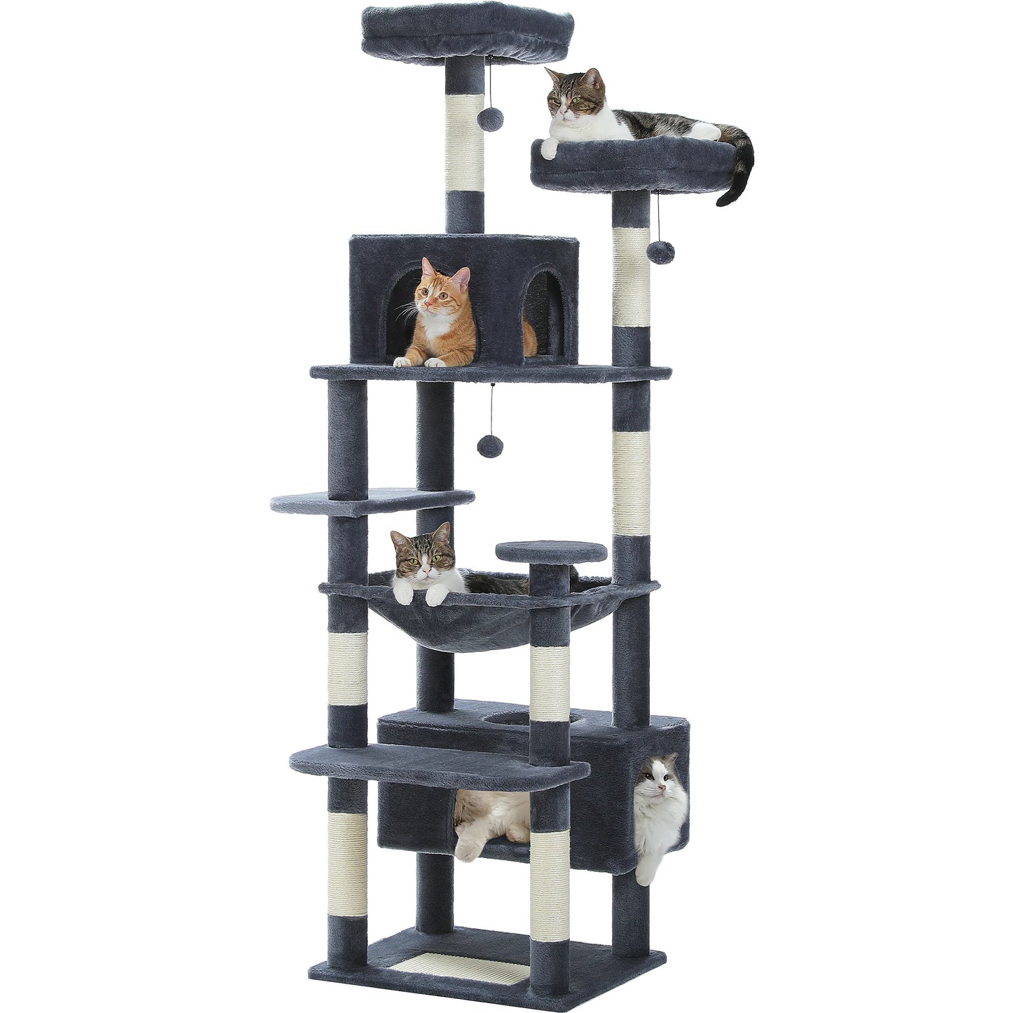 PEQULTI Multi Level Cat Tree Tower With Scratching Posts