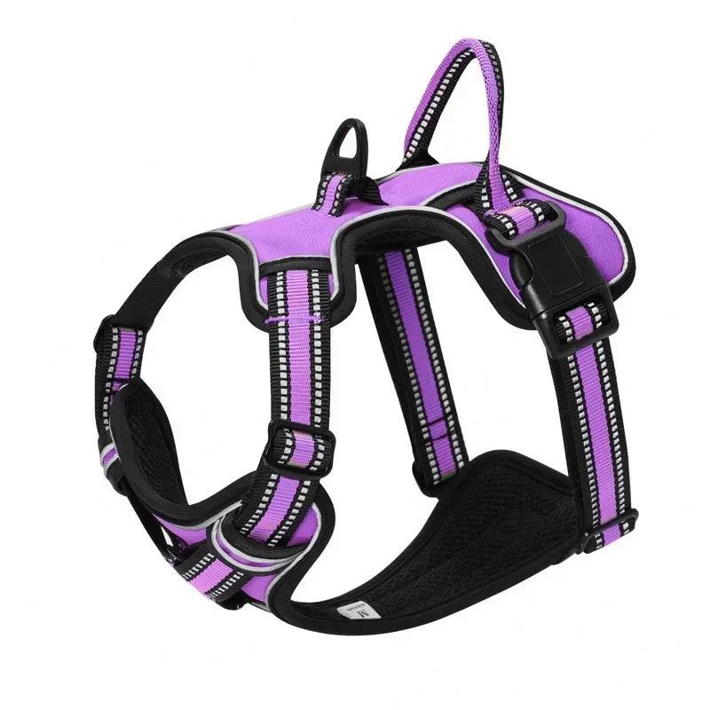 Nylon Reflective Adjustable Dog Harness Vest No Pull For Dogs