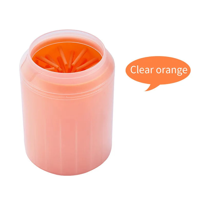 Portable Paw Wash Cup With Soft Silicone Brush For Pets