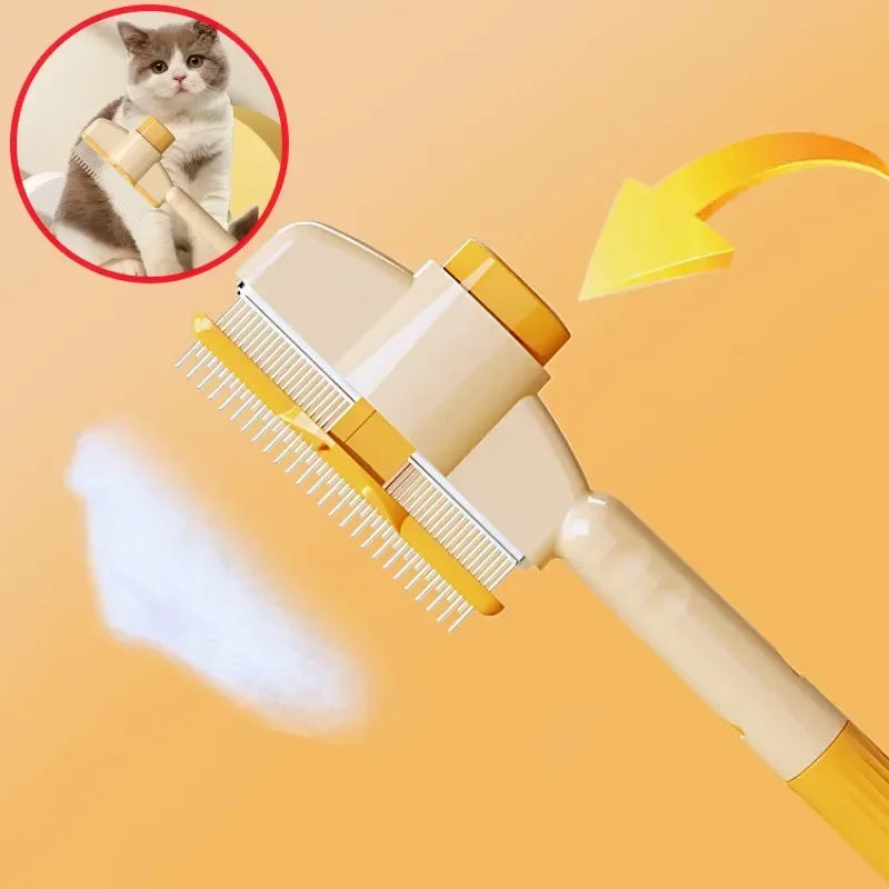 Self-Cleaning Dog Comb With One Button Pet Hair Remover