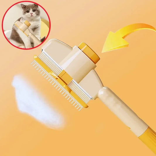 Self-Cleaning Dog Comb With One Button Pet Hair Remover