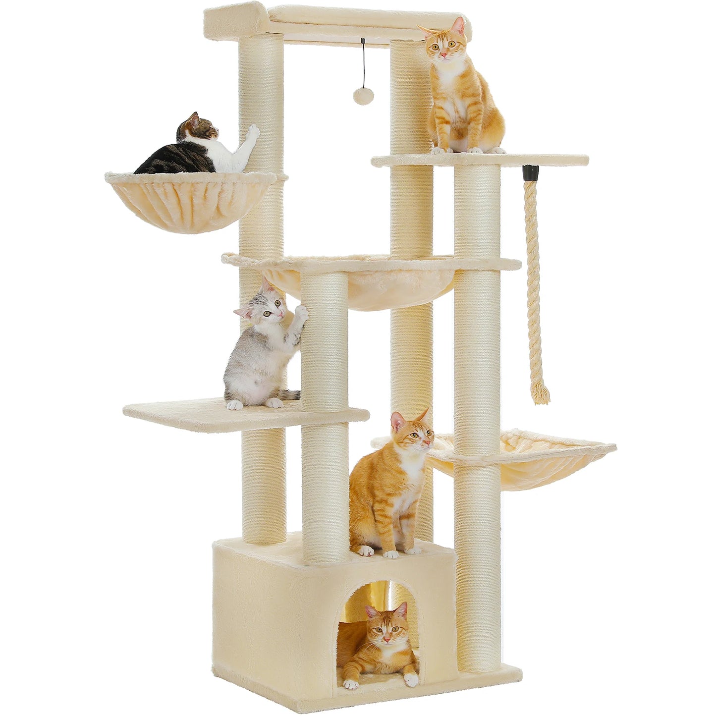 PAWZ Road Large Cat Tree Tower With Levels And Hammock