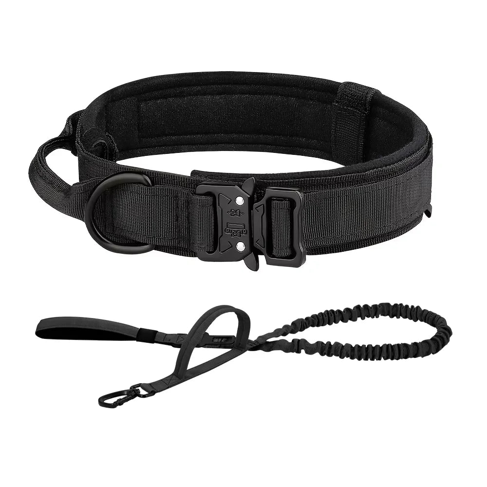 Dog Training Collar Adjustable Tactical Collar And Leash Set