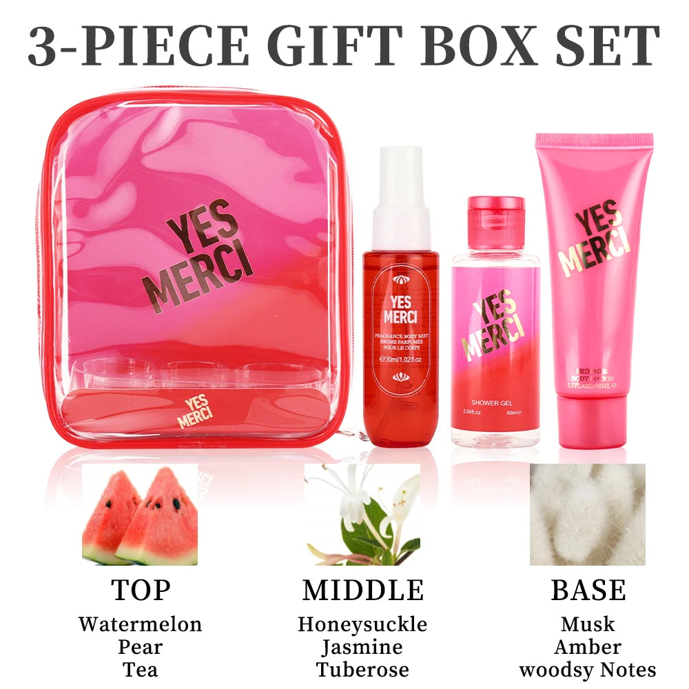 LIQUID KISS Women Bath Gift Set With Mist Gel Lotion