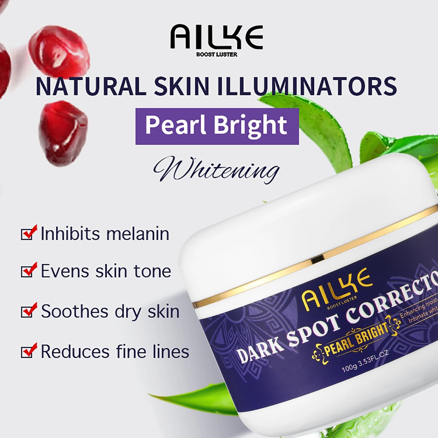 AlLKE Dark Spot Corrector Facial Cream, Moisturizing, Improve Rough Skin, Remove Melanin, Uneven Skin Tone