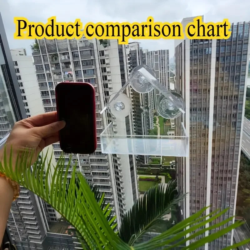 Transparent Window Bird Feeder With Suction Cups For Wild Birds
