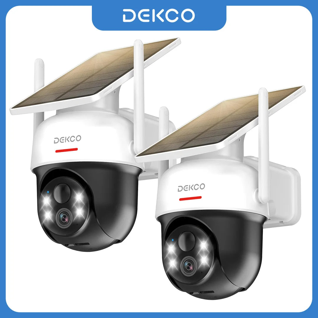 DEKCO Solar WiFi Camera 3MP Fully WireFree Battery PTZ CCTV