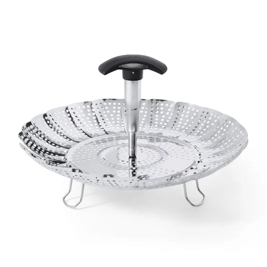 SoftWorks Stainless Steel Steamer with Extendable Handle Fits Most Pots Dishwasher Safe