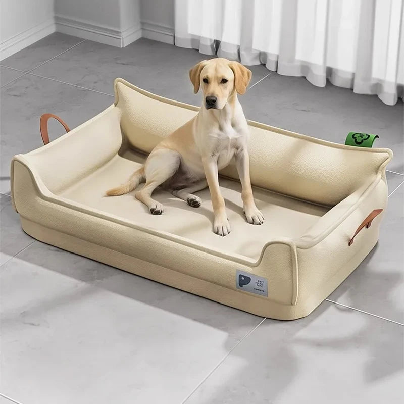 VOFORD Waterproof Orthopedic Leather Dog Bed Sofa With Detachable Rectangle