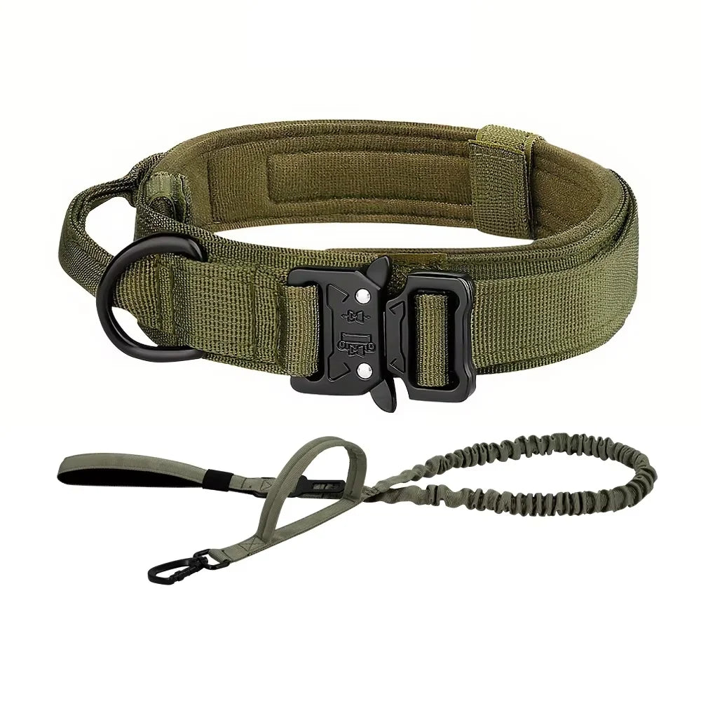 Dog Training Collar Adjustable Tactical Collar And Leash Set