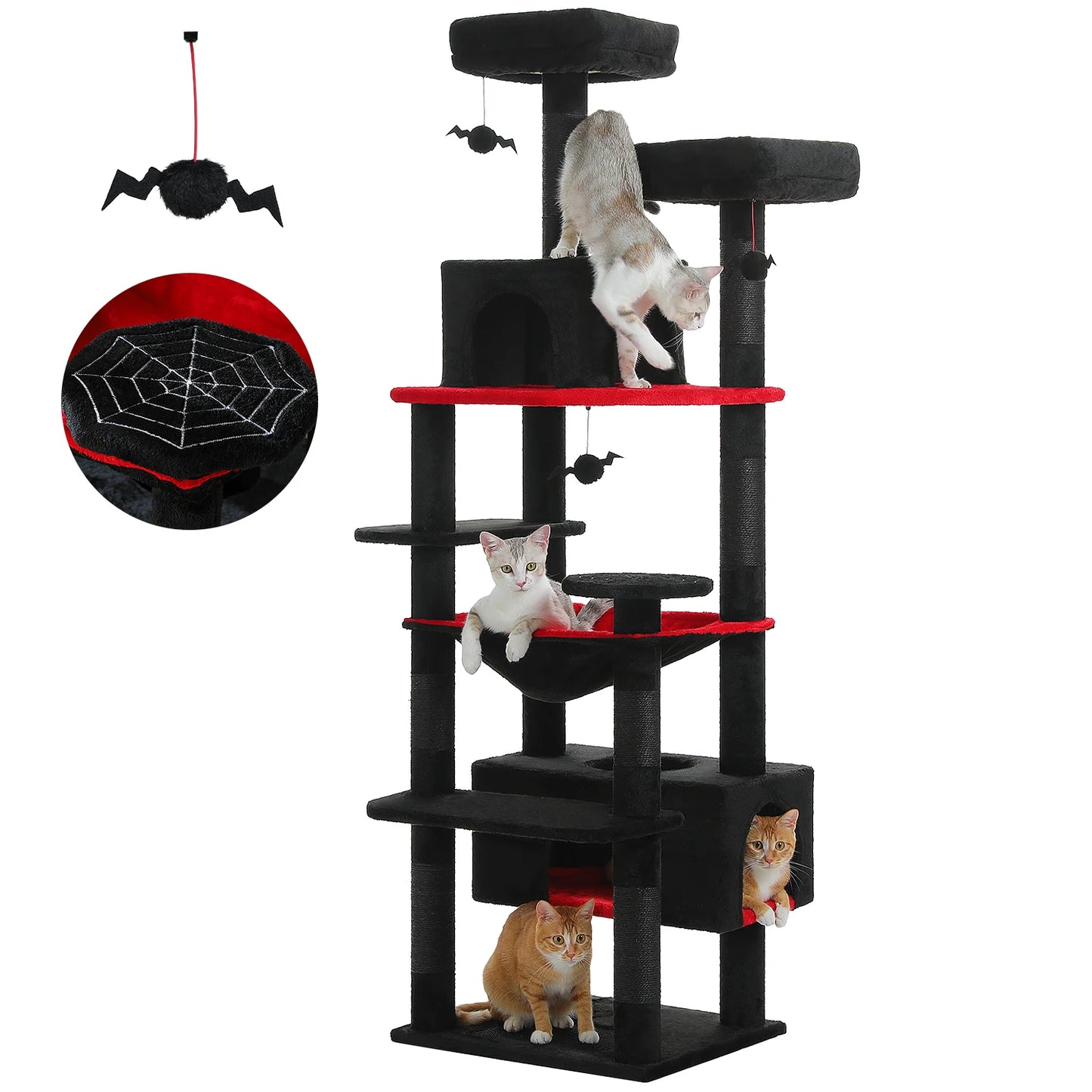 PEQULTI Multi Level Cat Tree Tower With Scratching Posts