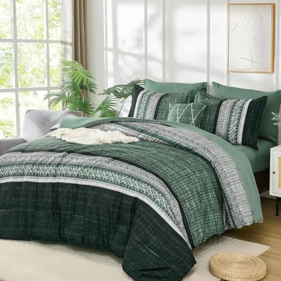 Boho King Comforter Bedding Set Duvet Cover and Pillowcases