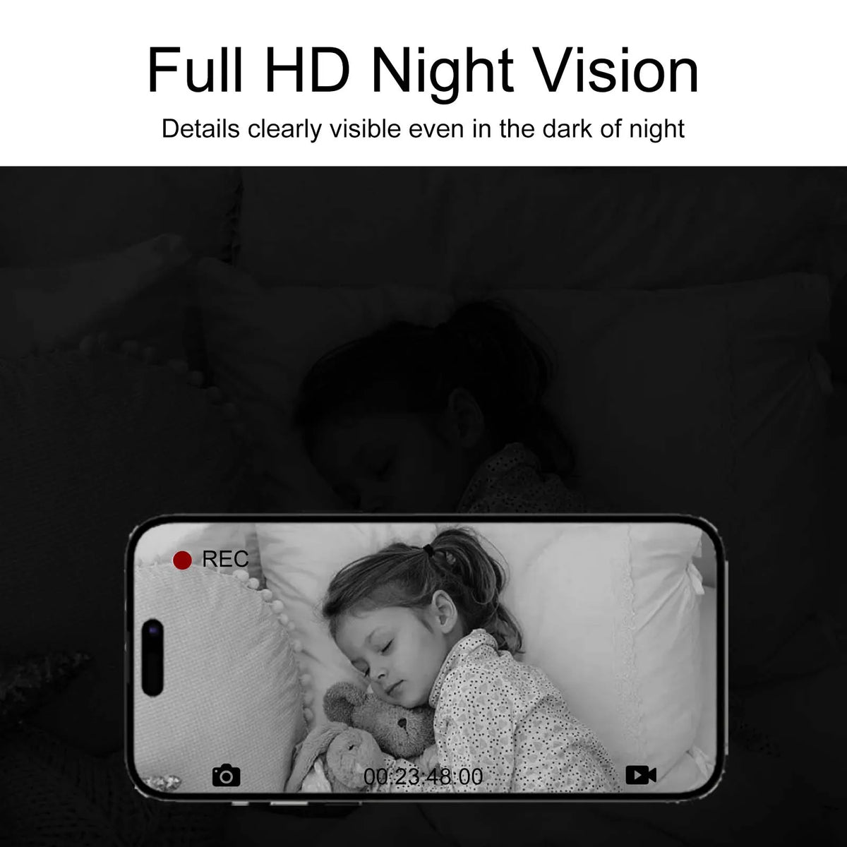 Ouvis 4K Smart Clock Camera With Motion Detection Night Vision