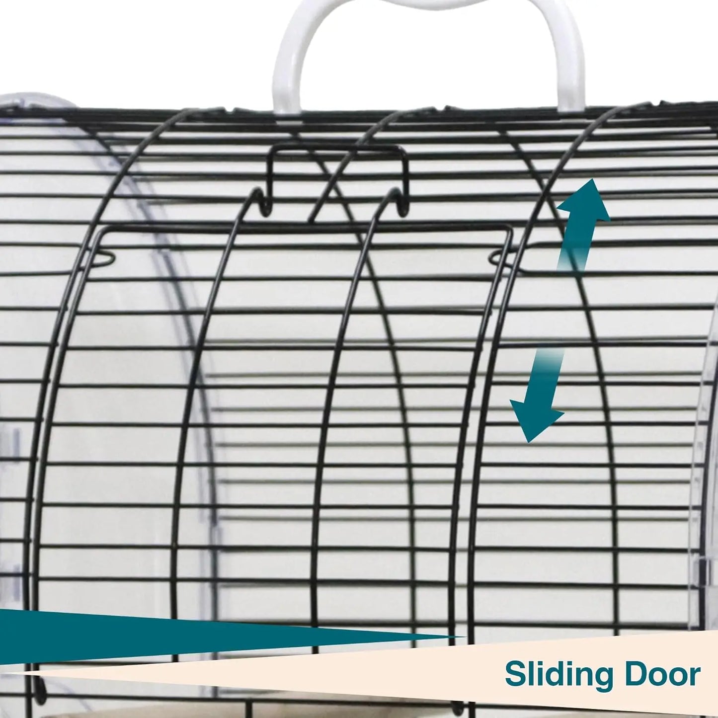 HiMISS Portable Bird Cage Carrier For Parrots With Perches Bowls Tray