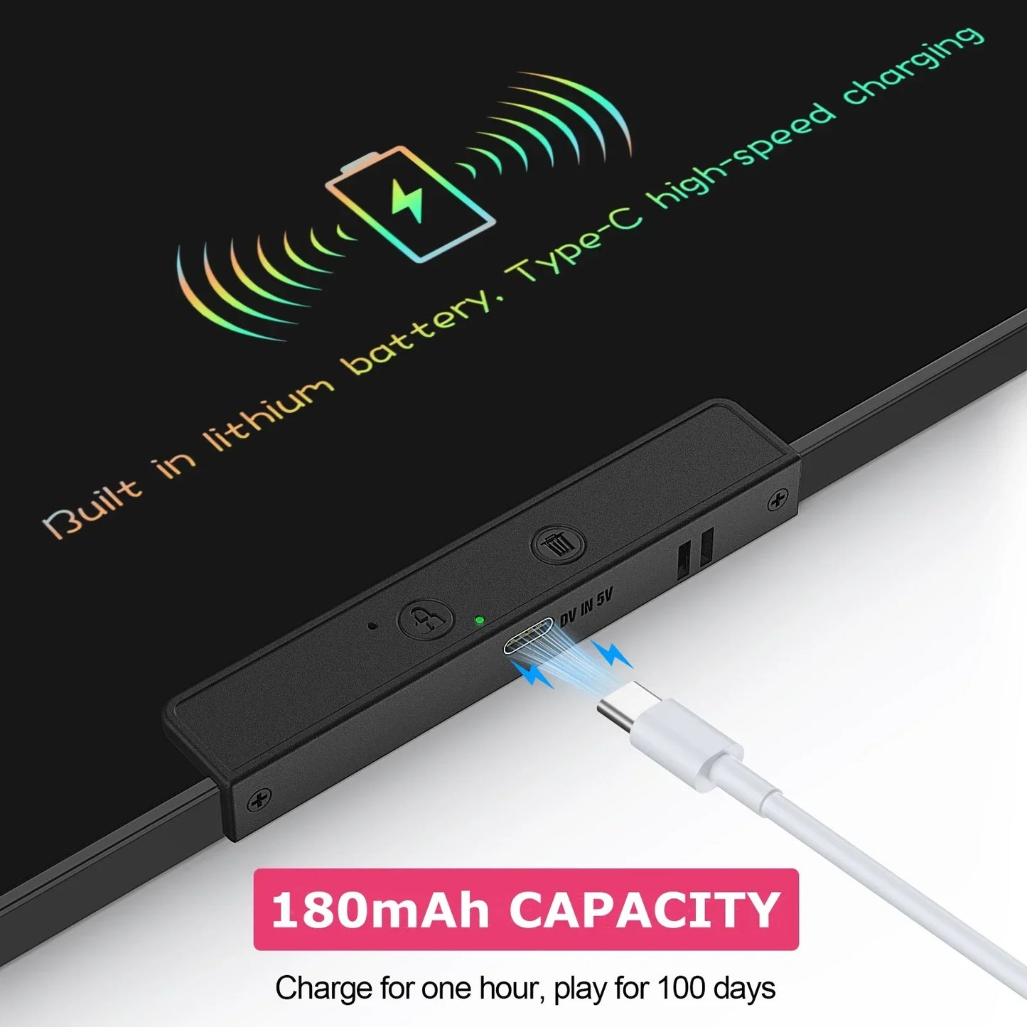 32 Inch/20 Inch Rechargeable LCD Writing Tablet, Huge Size Drawing Tablet Doodle Board with Eye-Care Colorful Screen For Kid Toy
