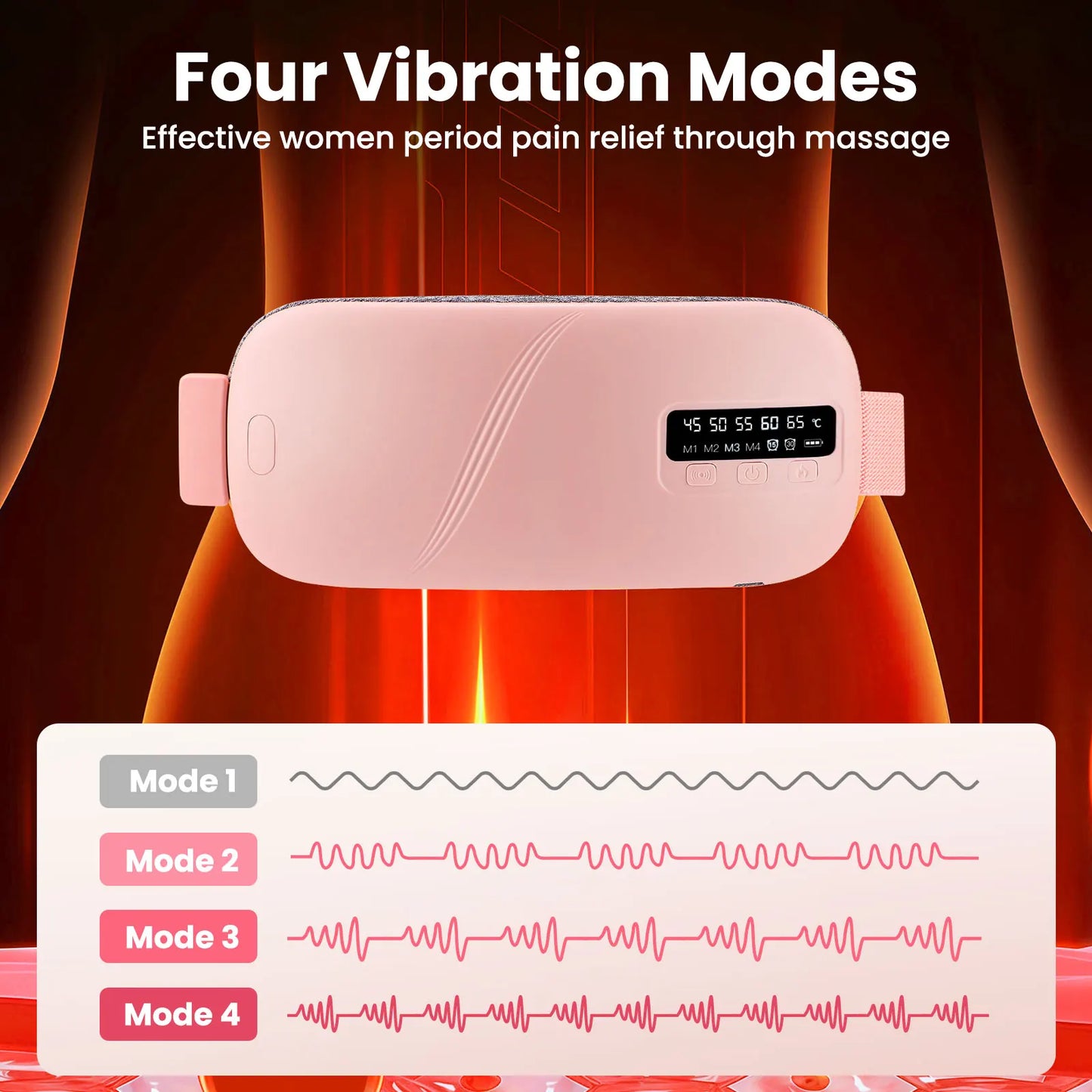 AFDEAL Electric Heating Pad For Menstrual Cramp Relief Belt
