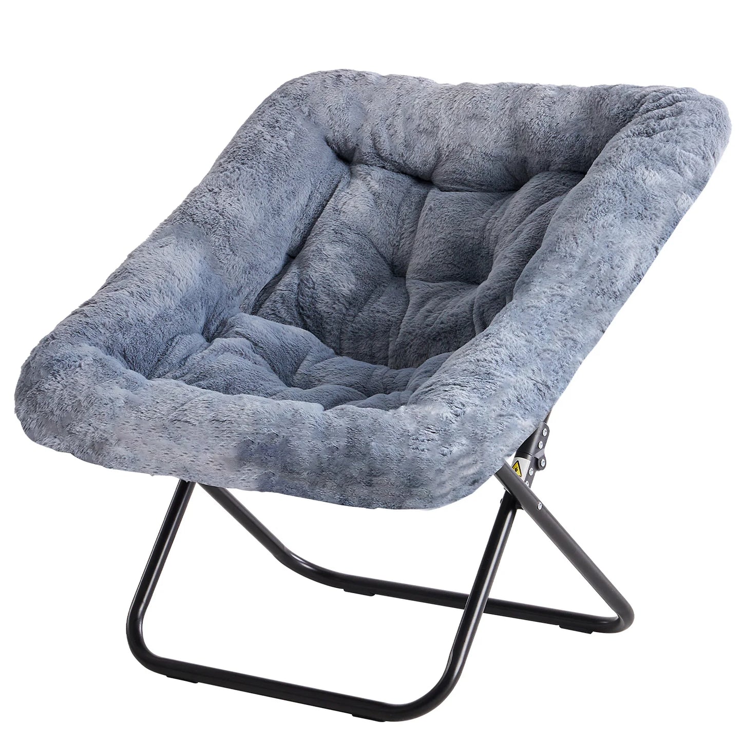 JHK Cozy Saucer Chair Faux Fur Padded Seat Lounge Chair