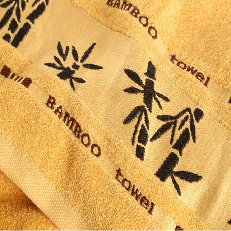 Bamboo Fiber Towels Set For Bath And Face Ultra Absorbent