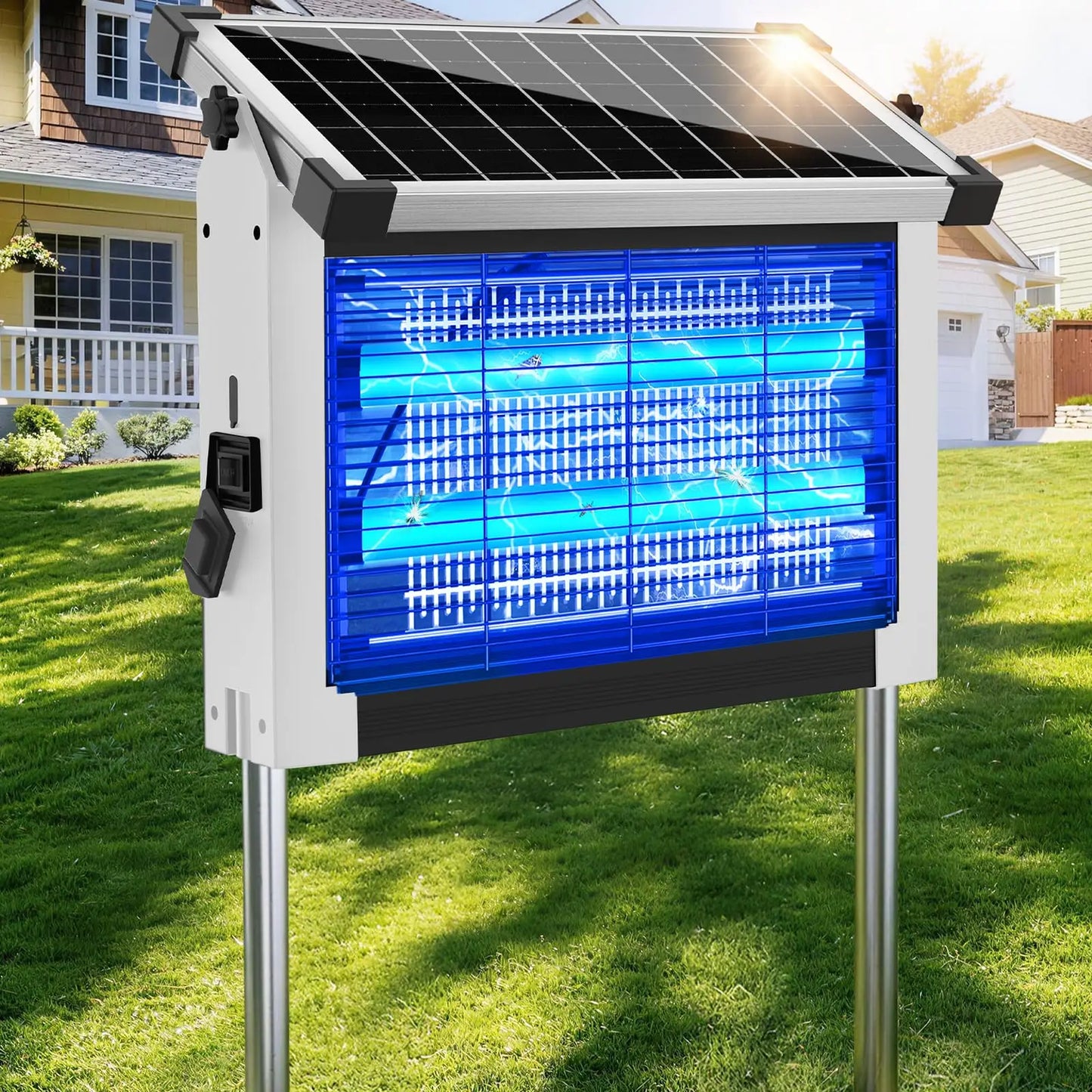 Solar Mosquito Zapper Outdoor 4500V Waterproof