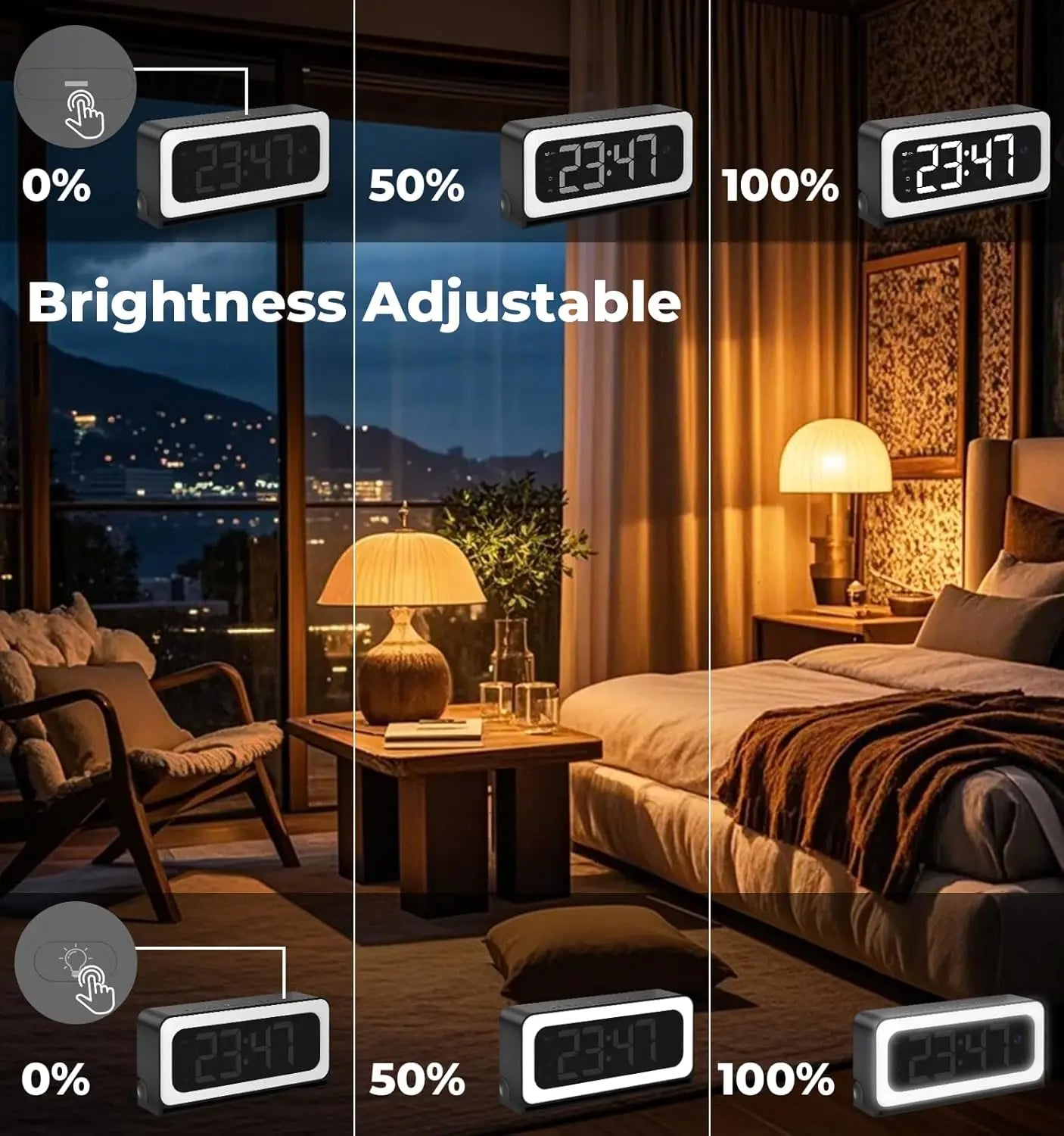 WESECUU Smart Clock Camera 2K Indoor Security Nanny Cam