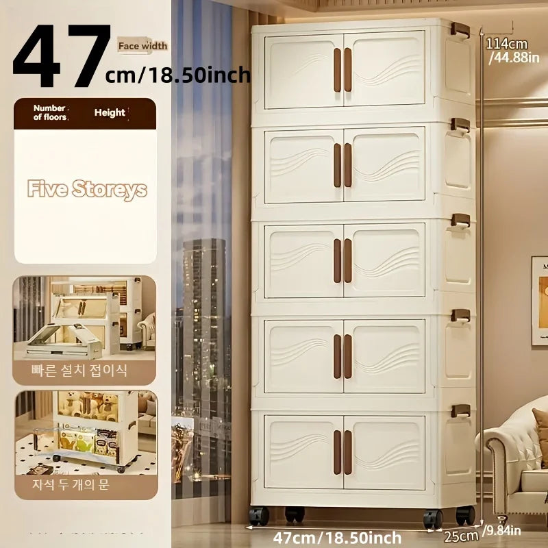 Foldable Storage Box With Clear Door For Organizing Clothes And More