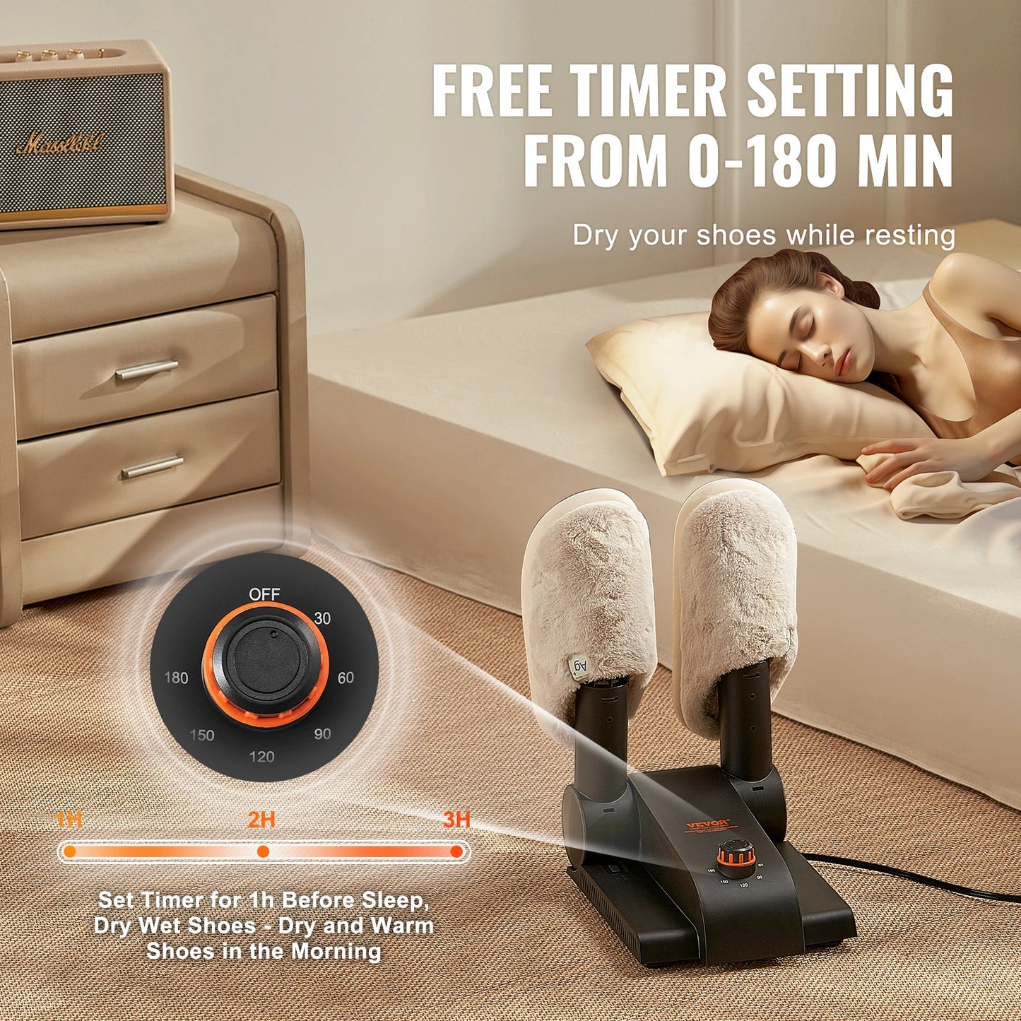 VEVOR Shoe Dryer With Timer And Blower