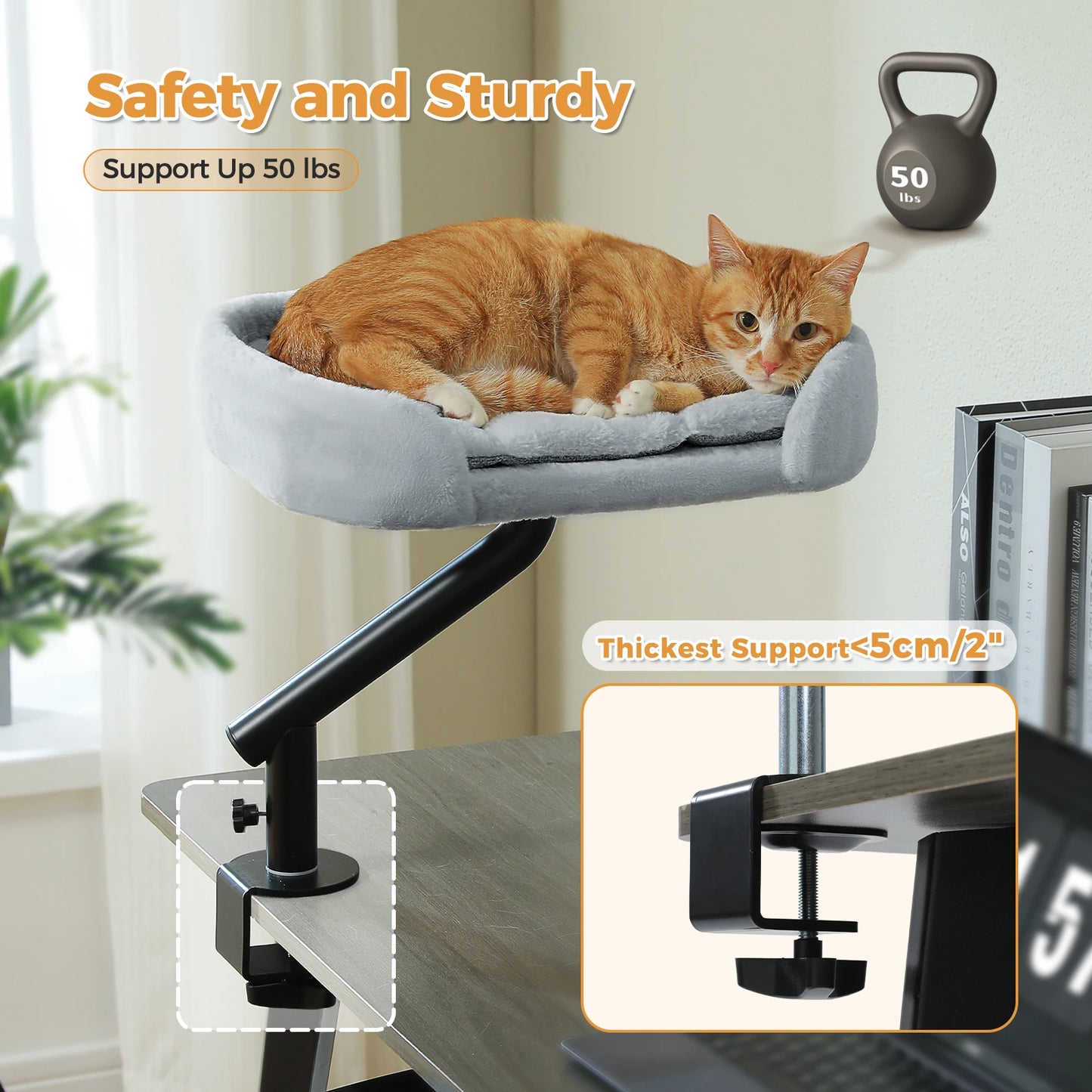 PAWZ Road Cat Desk Bed 360 Degree Rotatable Hammock