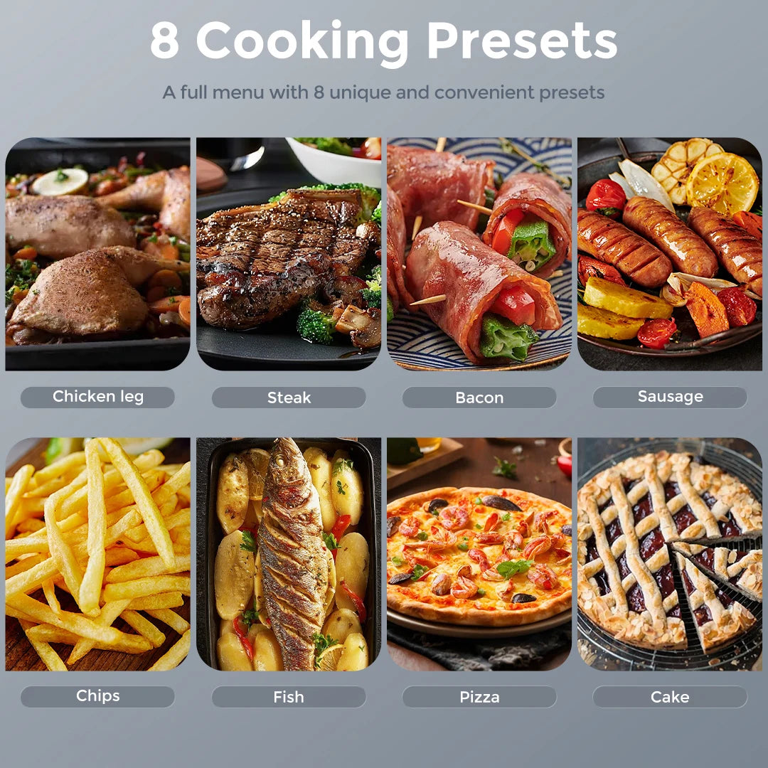Sejoy Air Fryer 8in1 Multicooker Roast Bake Dehydrate Keep Warm