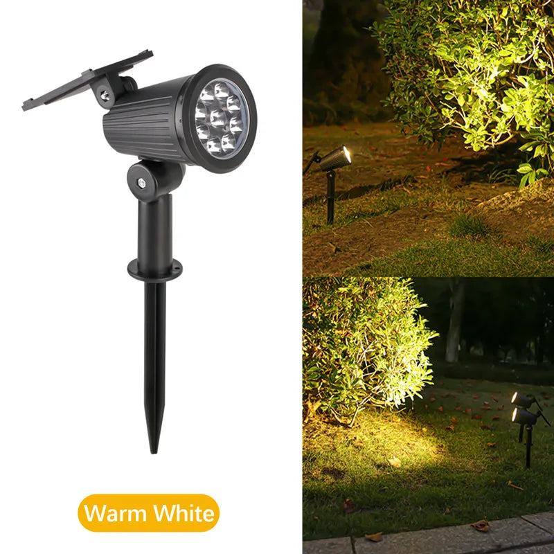 SHENZHITECH 9 LED Solar Spotlight Outdoor Waterproof Garden Accent