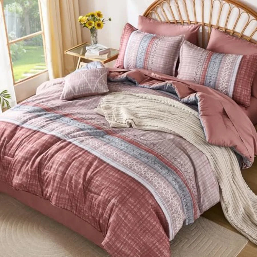 Boho King Comforter Bedding Set Duvet Cover and Pillowcases