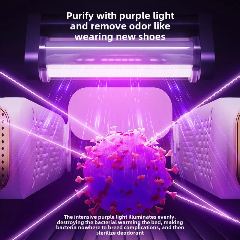 Foldable Shoe Dryer With Hot Air Circulation Odor Elimination 180W