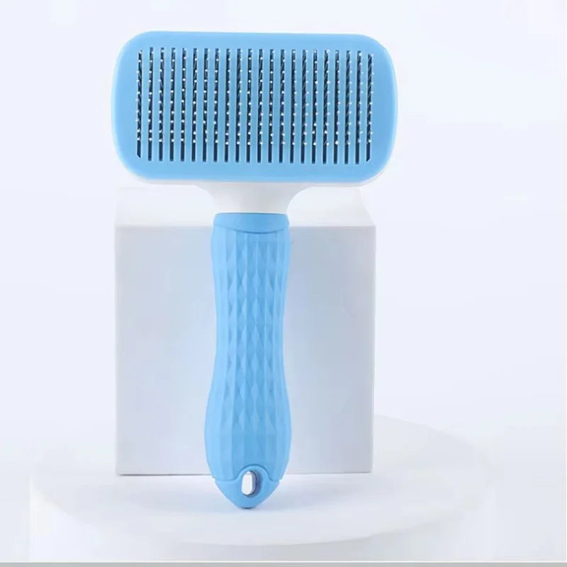 One Button Self Cleaning Slicker Brush For Dog And Cat Grooming