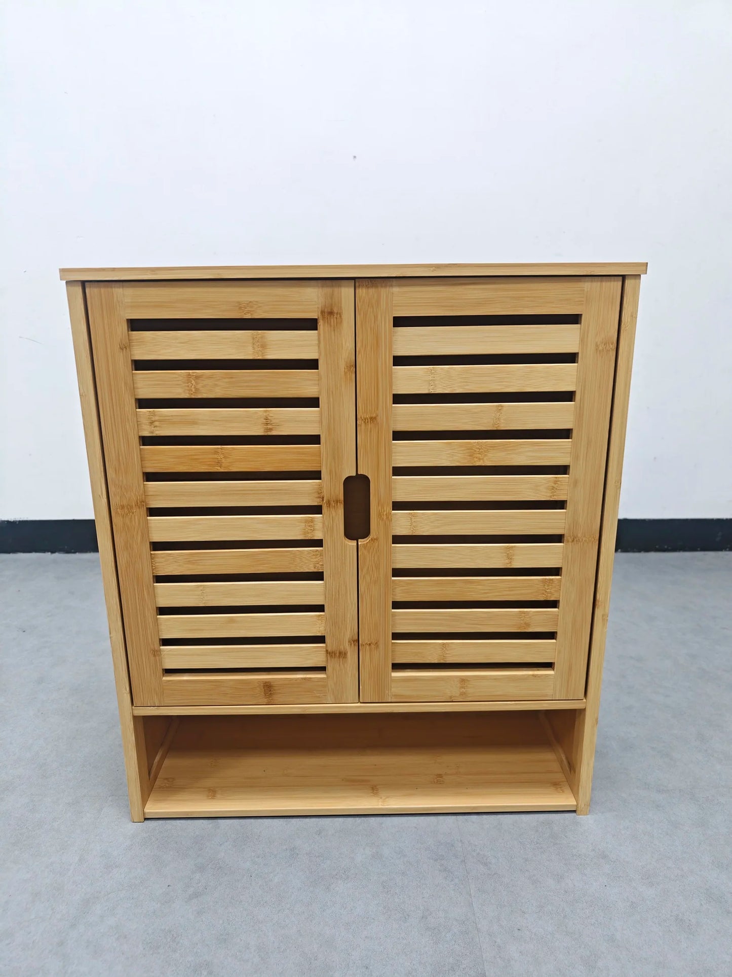 Wall Mounted Bamboo Bathroom Cabinet Storage Shelf Medicine Cupboard Organizer Rack for Bathrooms