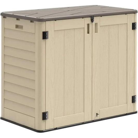 Weather-Resistant Outdoor Storage Shed For Lawn Mowers And Tools