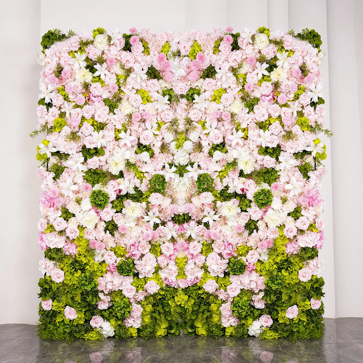 Gradient Rose Cloth Curtain Backdrop for Outdoor Wedding Decor