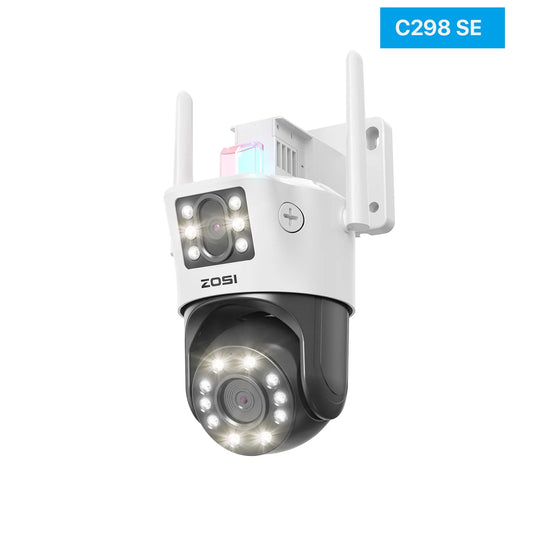 Zosi 4K Dual Lens PTZ Outdoor Surveillance Security Camera