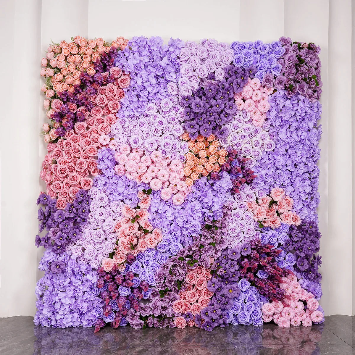 Gradient Rose Cloth Curtain Backdrop for Outdoor Wedding Decor