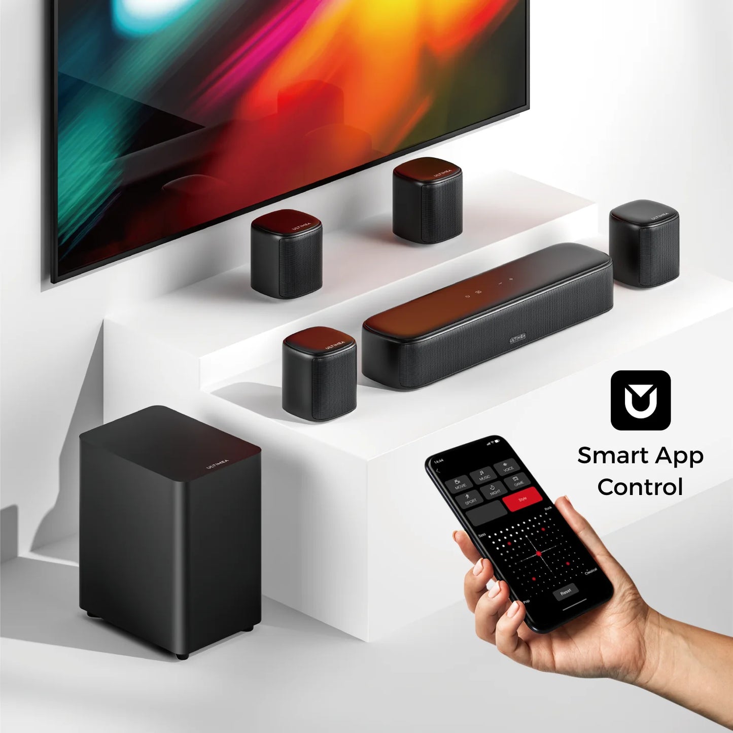 ULTIMEA 7 1 Sound Bar With App Controlled Virtual Surround