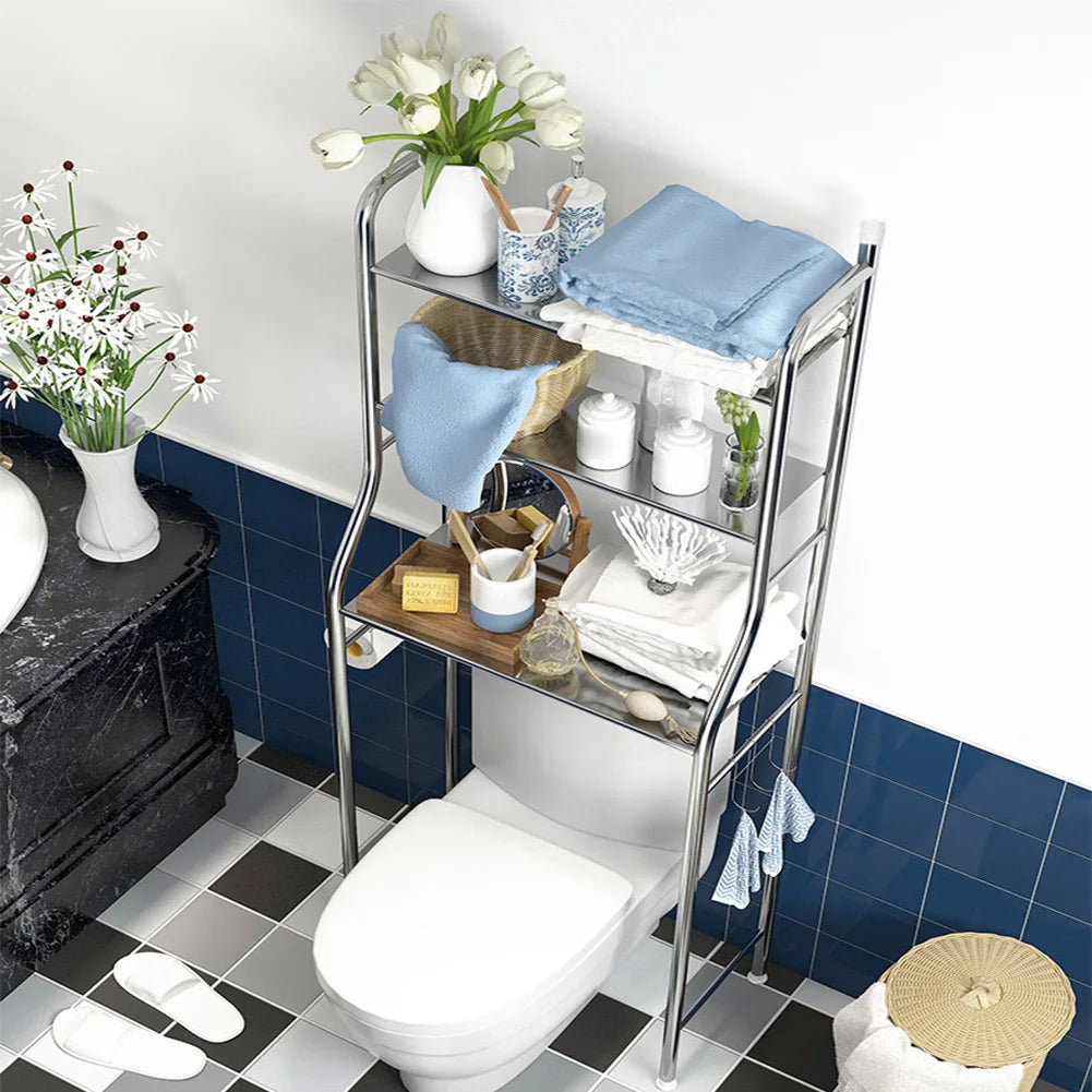 Studyset Over Toilet Storage Shelf Freestanding Two Tier Bathroom Organizer