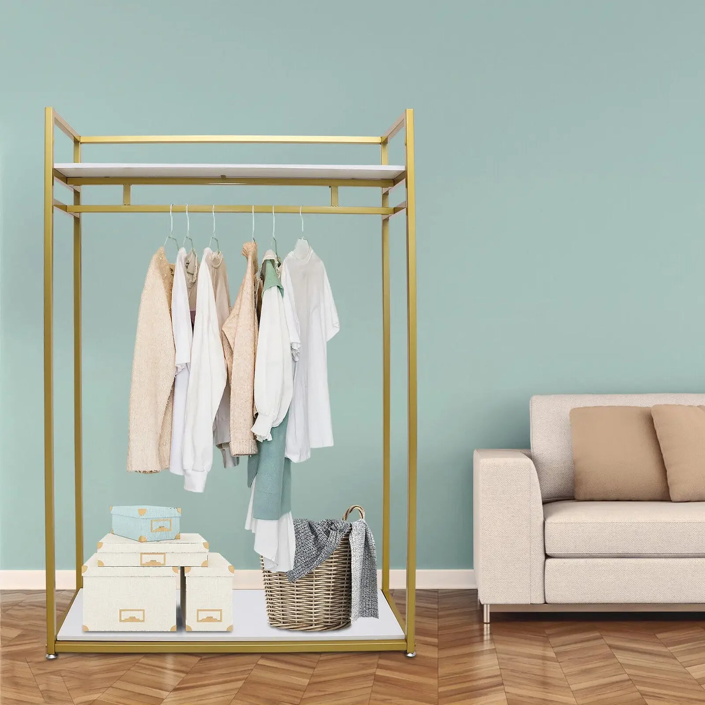 Metal Freestanding Clothing Rack For Store Display Home