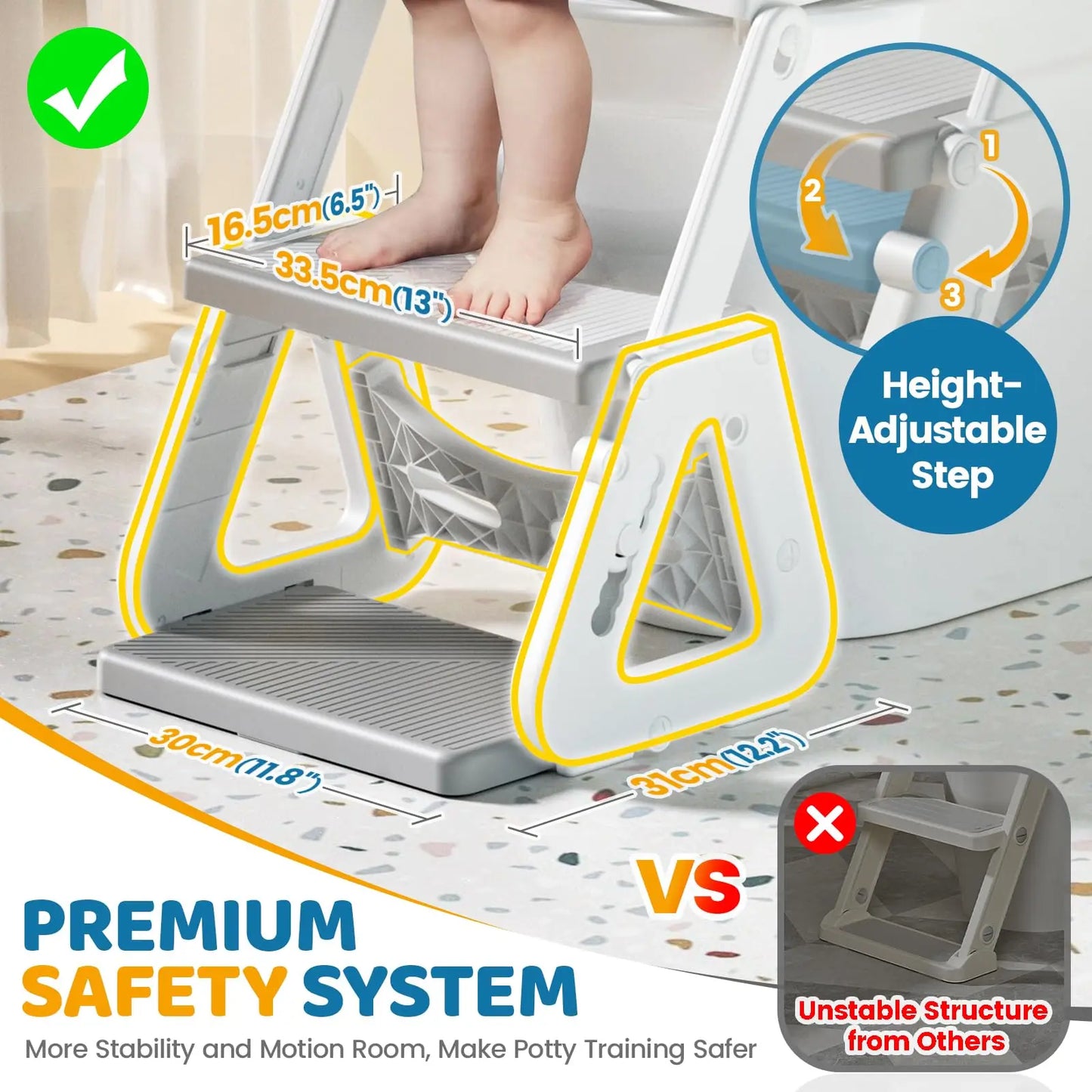 2-In-1 Potty Training Seat With Step Stool And Splash Guard