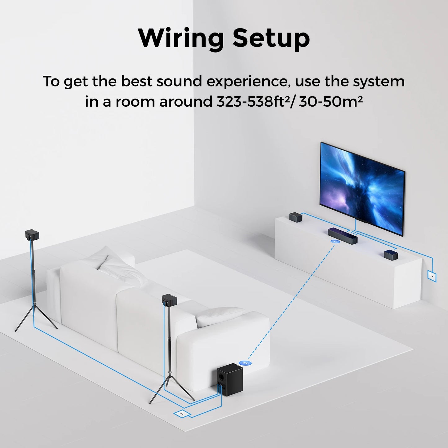 ULTIMEA 500W 7.1ch Dolby Atmos Soundbar With Wireless Subwoofer