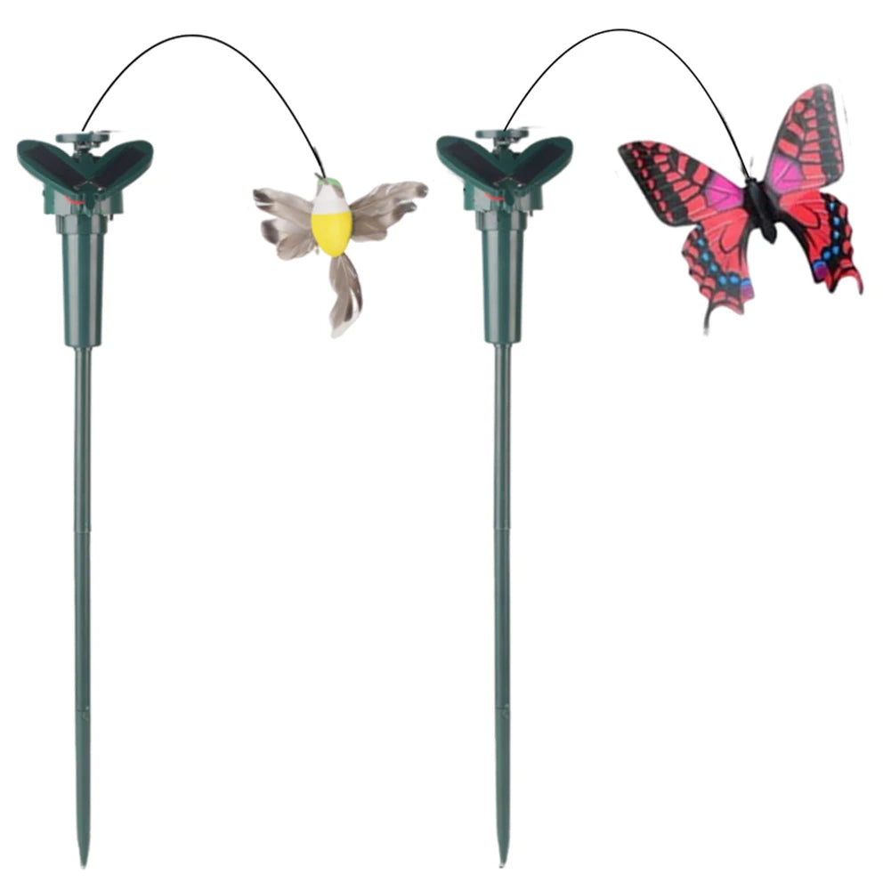 Solar Powered Flying Wobble Butterfly Garden Ornament